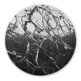 ブラック&ホワイトマーブルグモダンラムトレンディー セラミックノブ