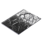 ブラック&ホワイトマーブルグモダンラムトレンディー ノートブック (左側)