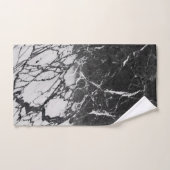 ブラック&ホワイトマーブルグモダンラムトレンディー バスタオルセット (ハンドタオル)
