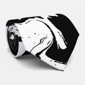 ブラック&ホワイトマーブルスタイルネクタイ ネクタイ (ロール)