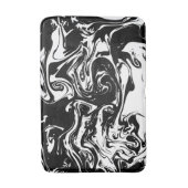 ブラック&ホワイトマーブルスタイルバスマット バスマット (正面縦)