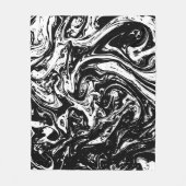 ブラック&ホワイトマーブルスタイルフリースブランケット フリースブランケット (正面)