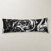 ブラック&ホワイトマーブルスタイル抱き枕 ボディピロー (裏面)