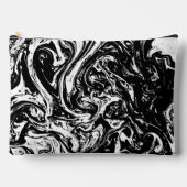 ブラック&ホワイトマーブルスタイル アクセサリーポーチ (正面)