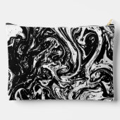 ブラック&ホワイトマーブルスタイル アクセサリーポーチ (裏面)