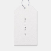 ブラック&ホワイトミニマリストサンキューギフトラベル ギフトタグ (裏面)