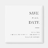 ブラック+ホワイトミニマリスト日付磁石を保存 マグネット (正面)