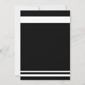 ブラック&ホワイトミニマルシミニマルック結婚ズ 招待状 (裏面)