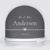 ブラック&ホワイトミニマル・ボウ新婚結婚者の写真 (裏面)