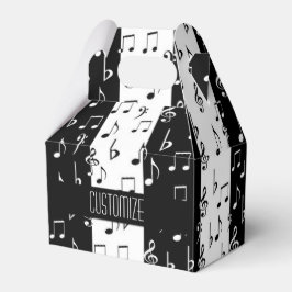 ブラック&ホワイトミュージカルストライプゲーブルビーフボックス フェイバーボックス