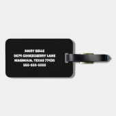 ブラック&ホワイトミュージカルノート荷物タグ ラゲッジタグ (裏面横)