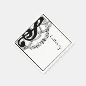 ブラック&ホワイトミュージック2ナプキンス スタンダードカクテルナプキン (角)