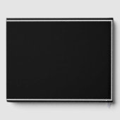 ブラック&ホワイトモダンバケーションまたはレンタルゲストブック ゲストブック (裏面)