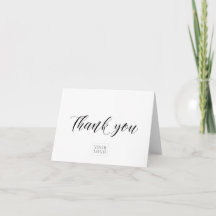 ブラック&ホワイトモダンビジネスThank you Note Card
