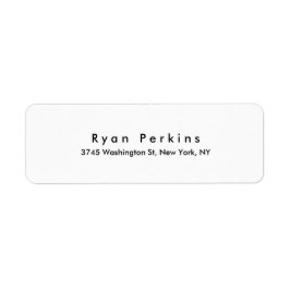 ブラック&ホワイトモダンプロフェッショナルパーソナル ラベル