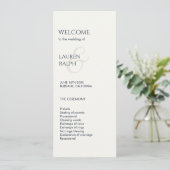 ブラック&ホワイトモノグラムウェルカム結婚式 プログラム (スタンド正面)