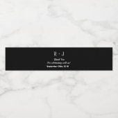 ブラック&ホワイトモノグラムサンキュー結婚ズカスタム ペットボトルラベル (シングルラベル)