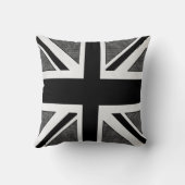 ブラック/ホワイトユニオンジャックデコール枕 クッション (裏面)