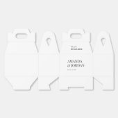 ブラック&ホワイトラックスミニマル婚約 フェイバーボックス (見開き)