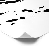 ブラック&ホワイトランニングズ・バッファロー・シルエット・アポップ・アートのート ポスター (角)