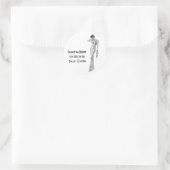 ブラック&ホワイトレトログラムディーバ住所 シール (バッグ)