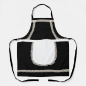 ブラック |ホワイトレースフランスのメイドの衣装 エプロン (正面)