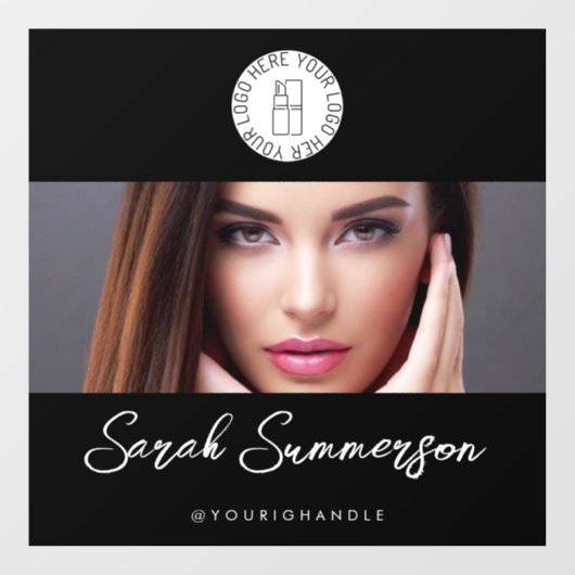 ブラック&ホワイトロゴ フォト メイクスタジオ ウィンドウサイン (シート)