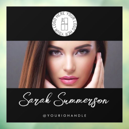 ブラック&ホワイトロゴ フォト メイクスタジオ ウィンドウサイン (シート3)