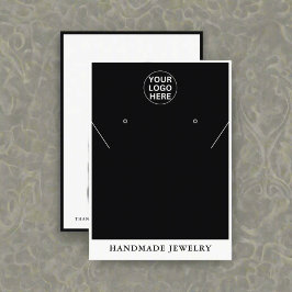 ブラック&ホワイトロゴlイヤリングネックレスジュエリー コーリングカード