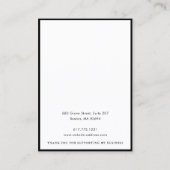 ブラック&ホワイトロゴlイヤリングネックレスジュエリー コーリングカード (裏面)