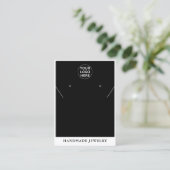 ブラック&ホワイトロゴlイヤリングネックレスジュエリー コーリングカード (スタンド正面)
