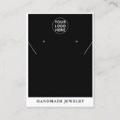 ブラック&ホワイトロゴlイヤリングネックレスジュエリー コーリングカード (正面)