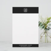 ブラック&ホワイトロゴlプロモブラン企業のド 便箋 (スタンド正面)