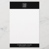 ブラック&ホワイトロゴlプロモブラン企業のド 便箋 (正面)