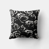 ブラック&ホワイトローズ クッション (裏面)