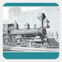 ブラック&ホワイトヴィンテージスチームトレインイラストレーション