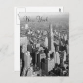 ブラック&ホワイトヴィンテージニューヨークシティハガキ ポストカード (正面/裏面)