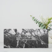 ブラック&ホワイト大理石グラムモダンギフト証明書 招待状 (スタンド正面)