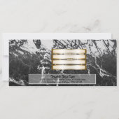 ブラック&ホワイト大理石グラムモダンギフト証明書 招待状 (裏面)