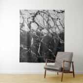 ブラック＆ホワイト大理石モダンな輝きのあるトレンディ タペストリー (インサイチュ)
