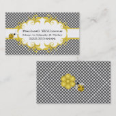 ブラック&ホワイト市松模様にカスタムモマカード コーリングカード (正面/裏面)