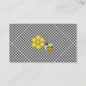 ブラック&ホワイト市松模様にカスタムモマカード コーリングカード (裏面)