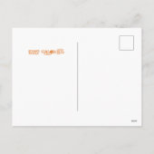 ブラック&ホワイト幽霊のよく出るバーンパンプキンハッピーハローウィン シーズンポストカード (裏面)