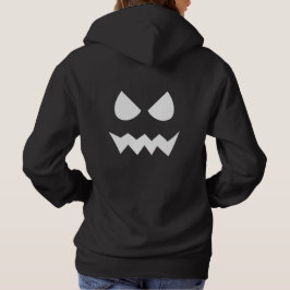 ブラック&ホワイト怖いハロウィーン幽霊顔Tシャツ パーカ
