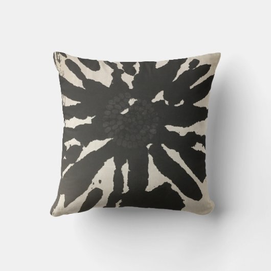 ブラック&ホワイト抽象芸術アート装飾用クッション クッション (裏面)