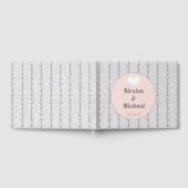 ブラック&ホワイト抽象芸術ゲパーソナライズされたストブック ゲストブック (全面)