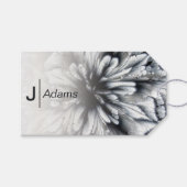 ブラック&ホワイト抽象芸術フラワービジネス情報 ギフトタグ (正面(横))