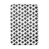 ブラック&ホワイト抽象芸術モダンスイスクロスバスマット バスマット (正面縦)