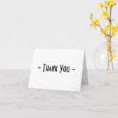 ブラック&ホワイト文字ベースの折り畳み感謝 カード (黄色い花)