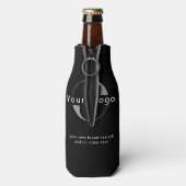 ブラック+ホワイト文字会社のロゴB Bott ボトルクーラー (ボトル裏面)